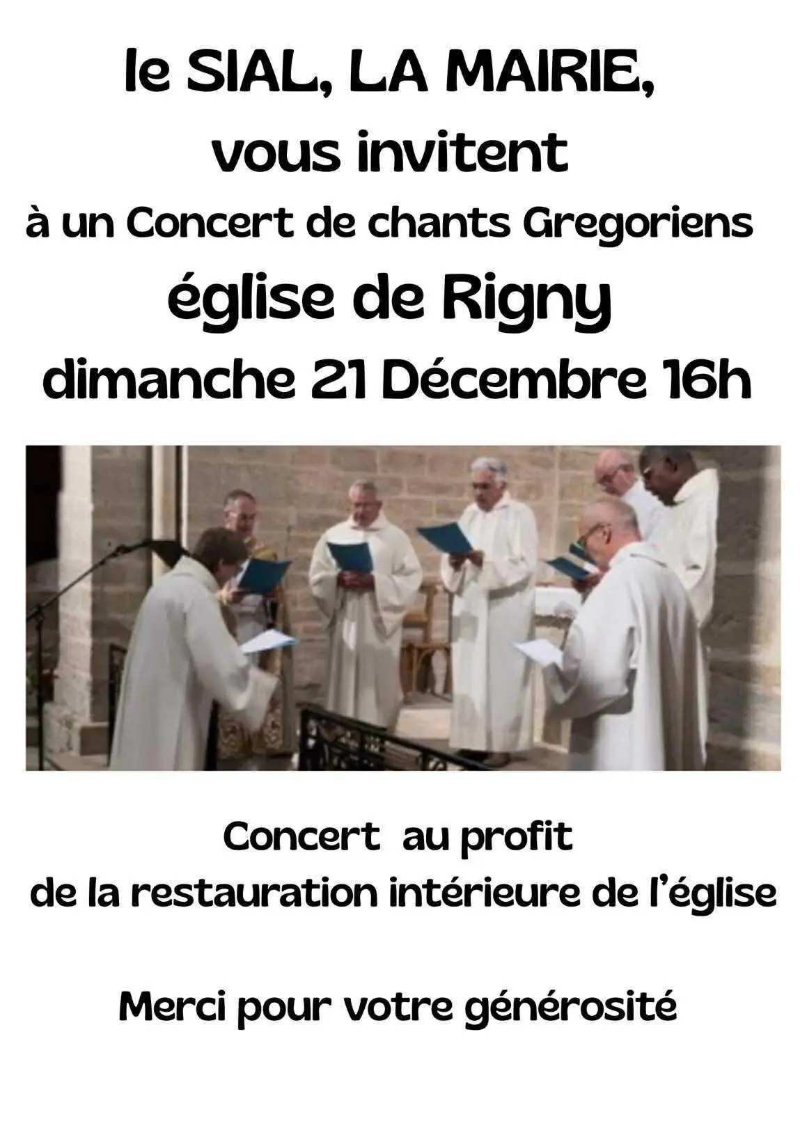 Concert de chants grégoriens