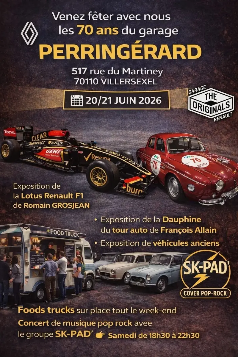 70 ans garage perringerard 20 et 21 juin VILLERSEXEL