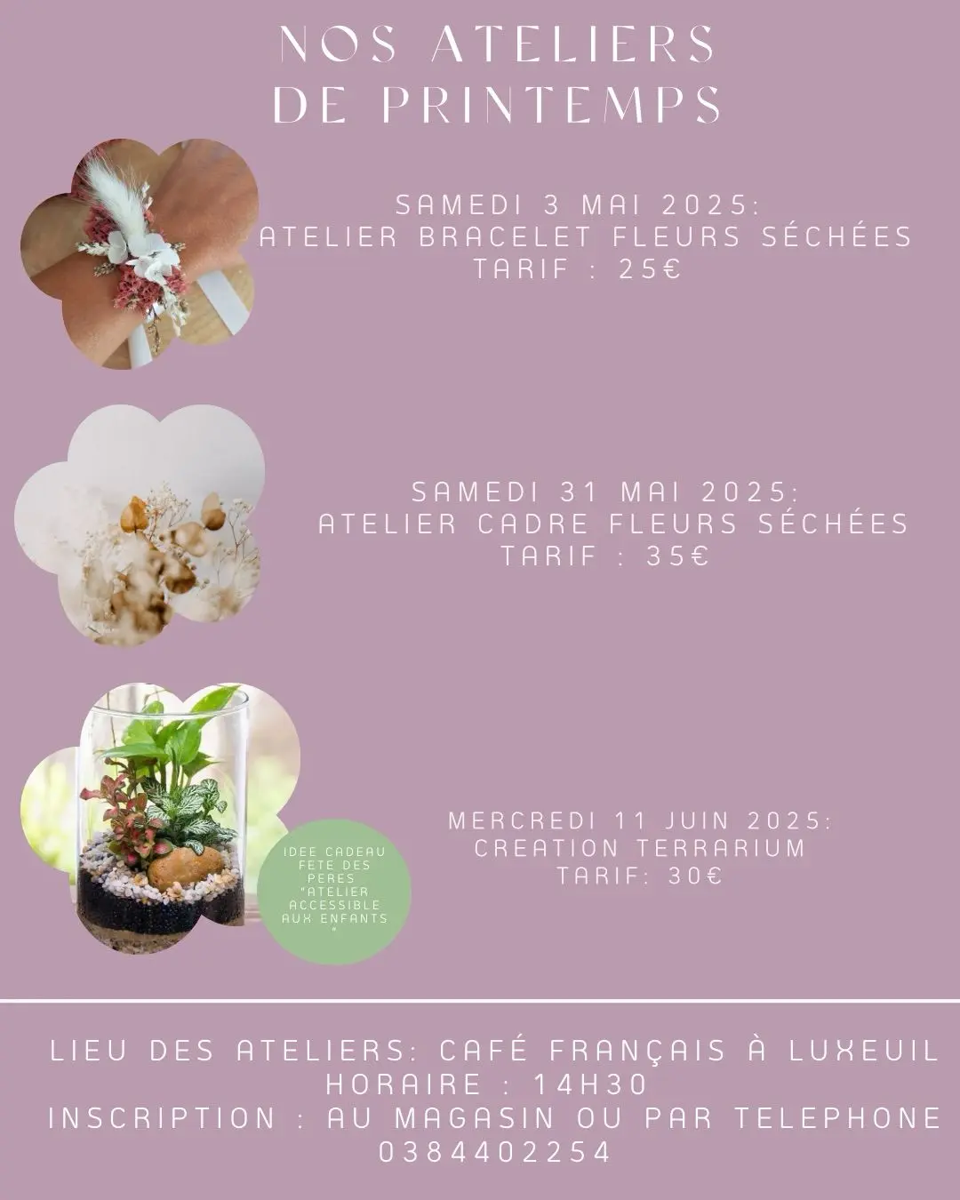 Ateliers de printemps Le Lys Blanc