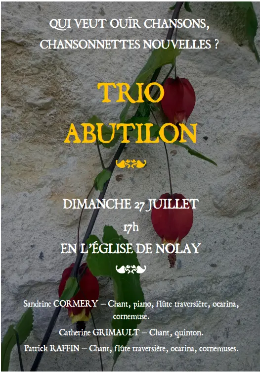 TRIO ABUTILON - Affiche concert 27 juillet