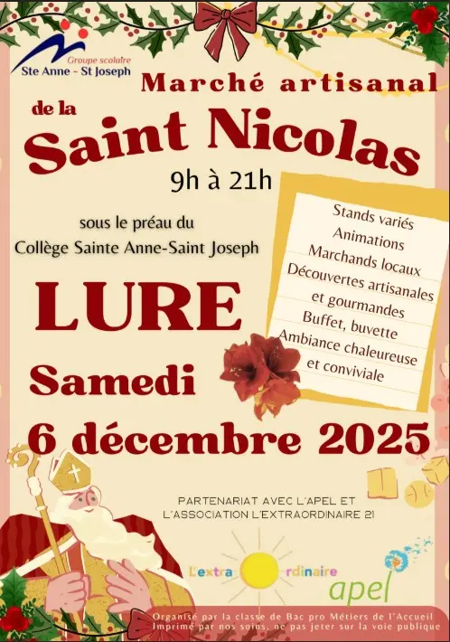 affiche marché de la Saint-Nicolas.