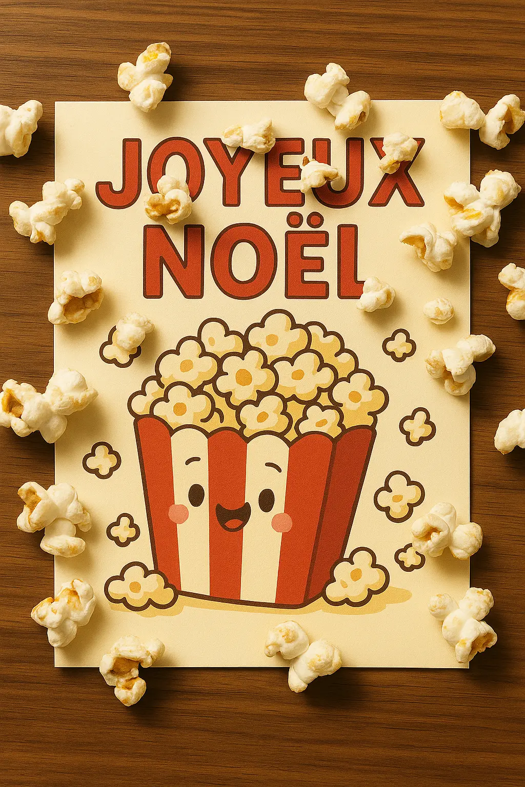 Carte de voeux pop corn