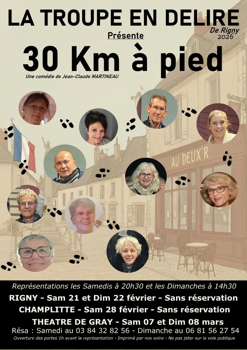 30 km à pied