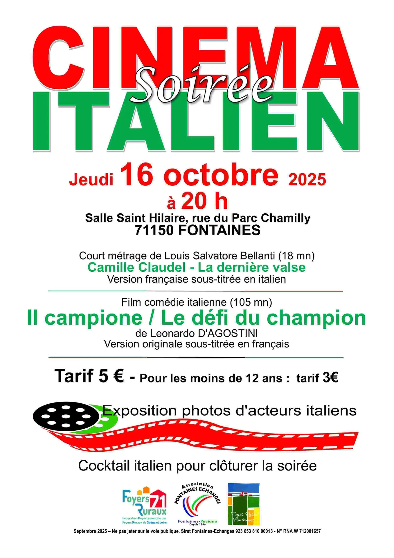 CINEMA ITALIEN à FONTAINES