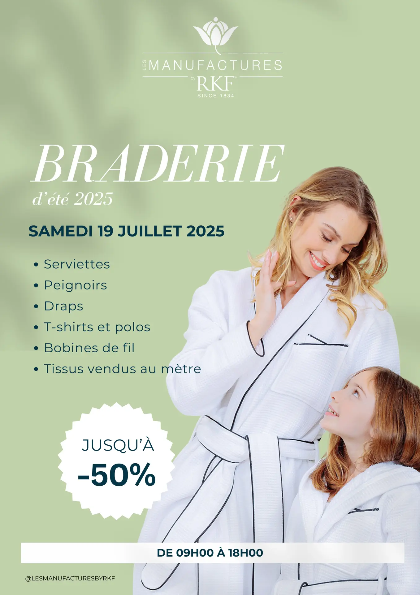 Affiche Braderie - 19 Juillet - Les Manufactures by RKF