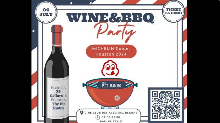 Affiche Wine and BBQ