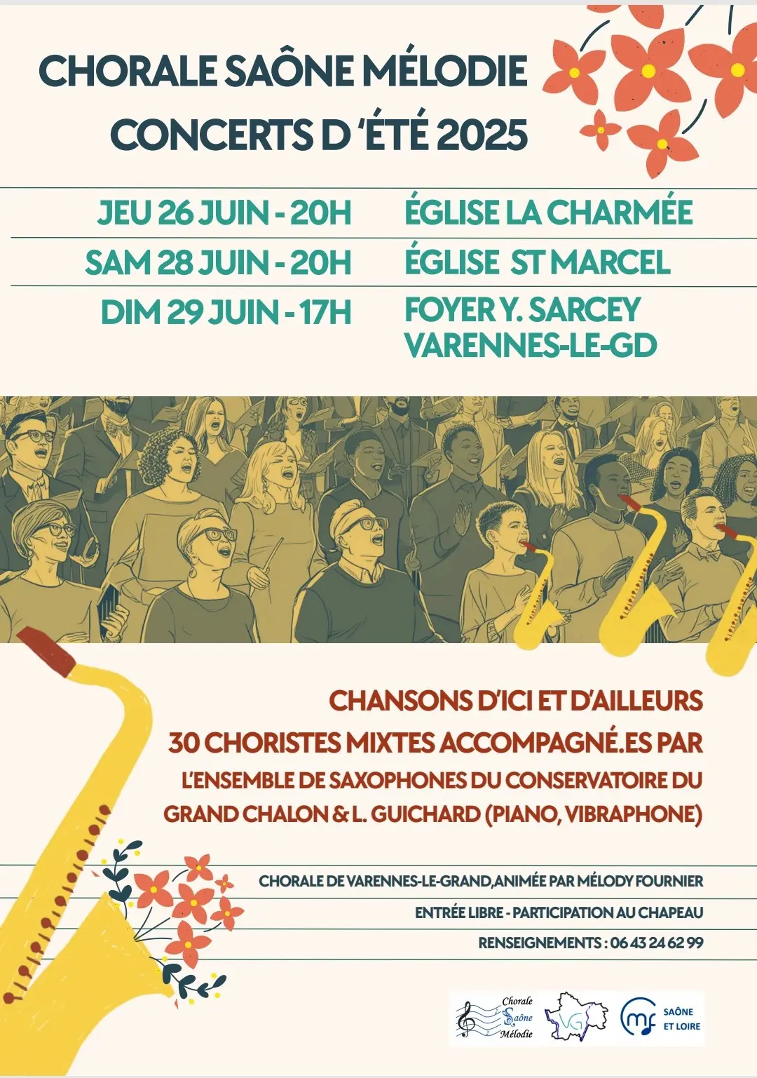 Concerts d'été chorale SAONE MELODIE