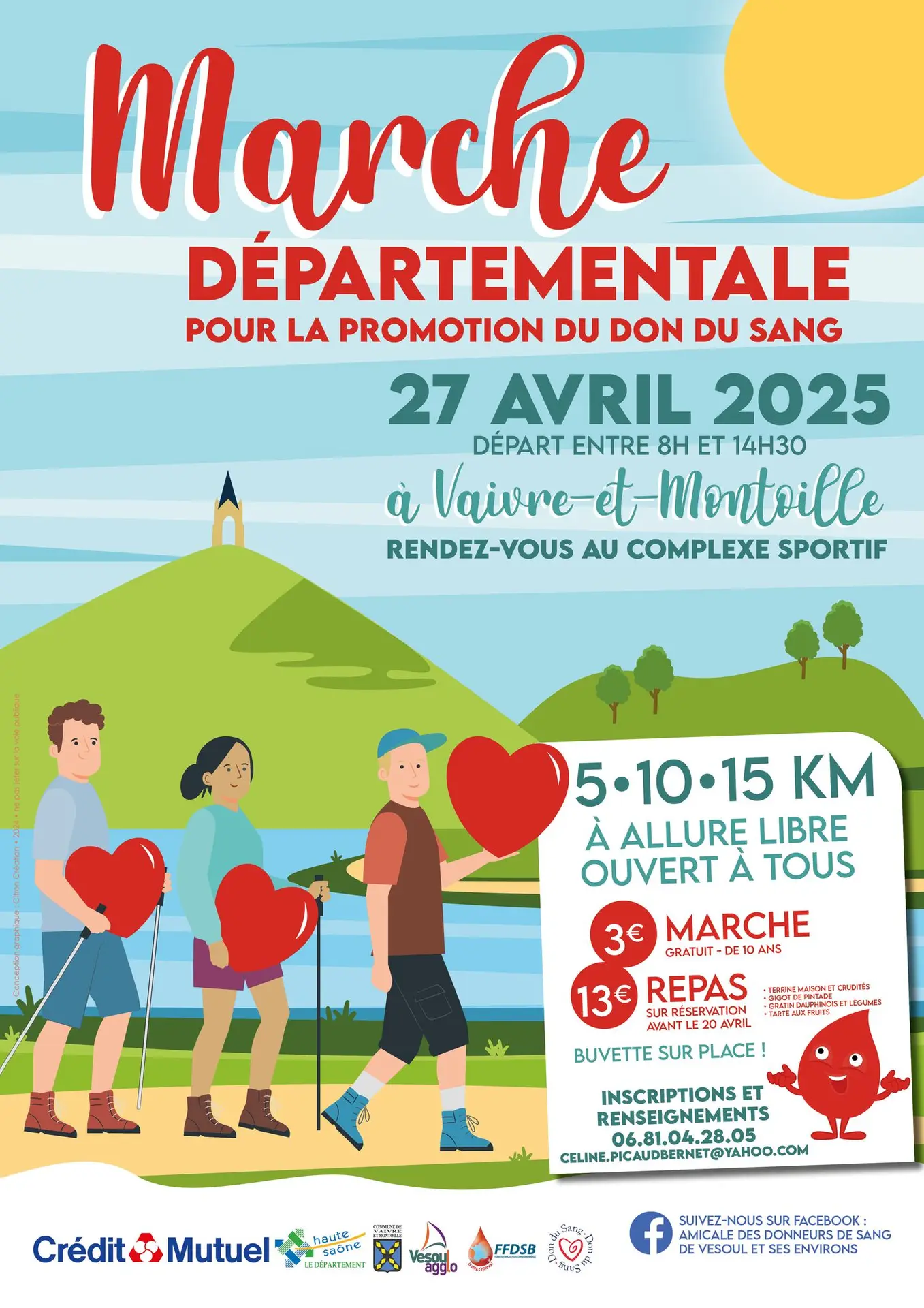 Affiche marche don du sang