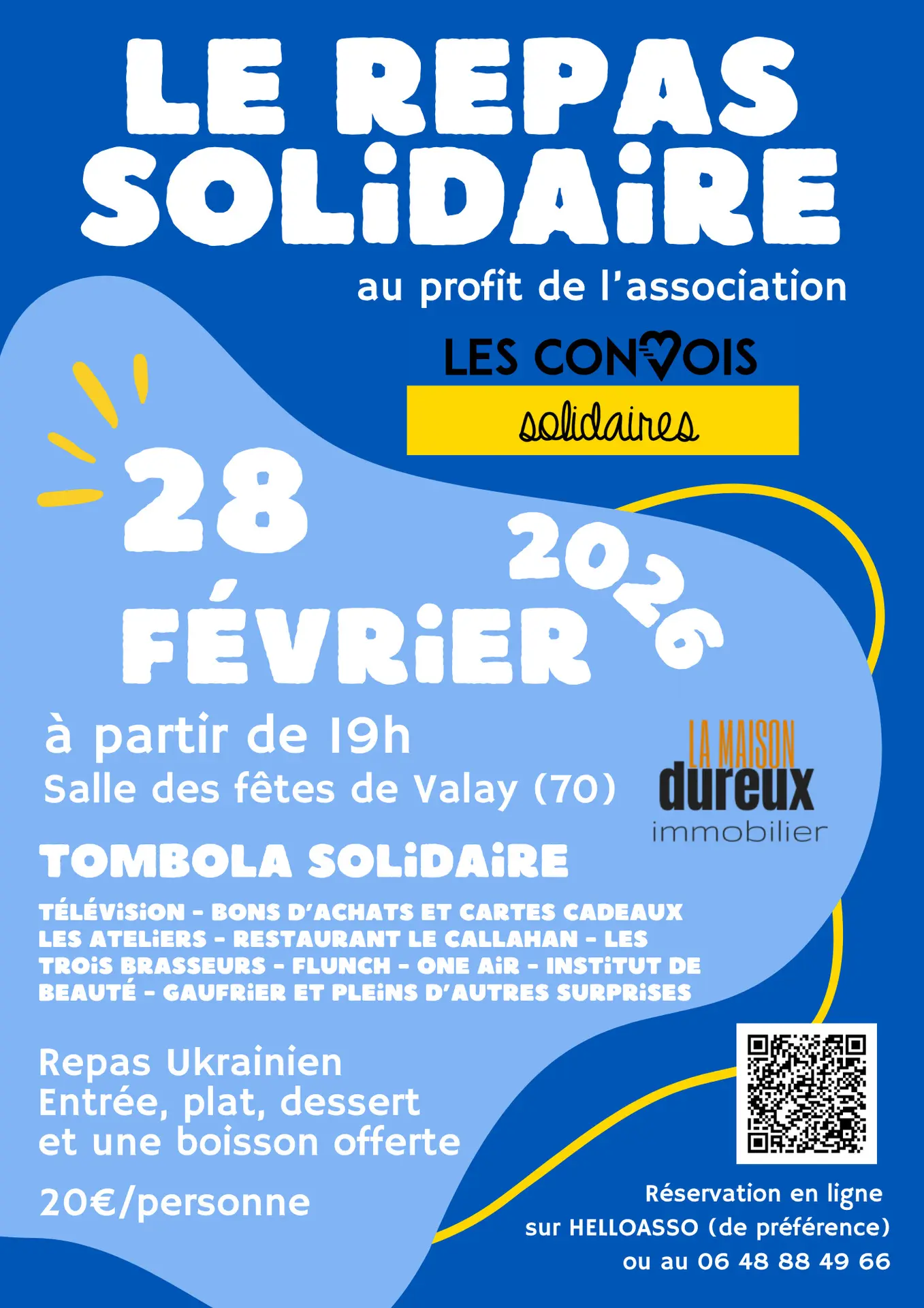 Affiche repas solidaire Ukraine