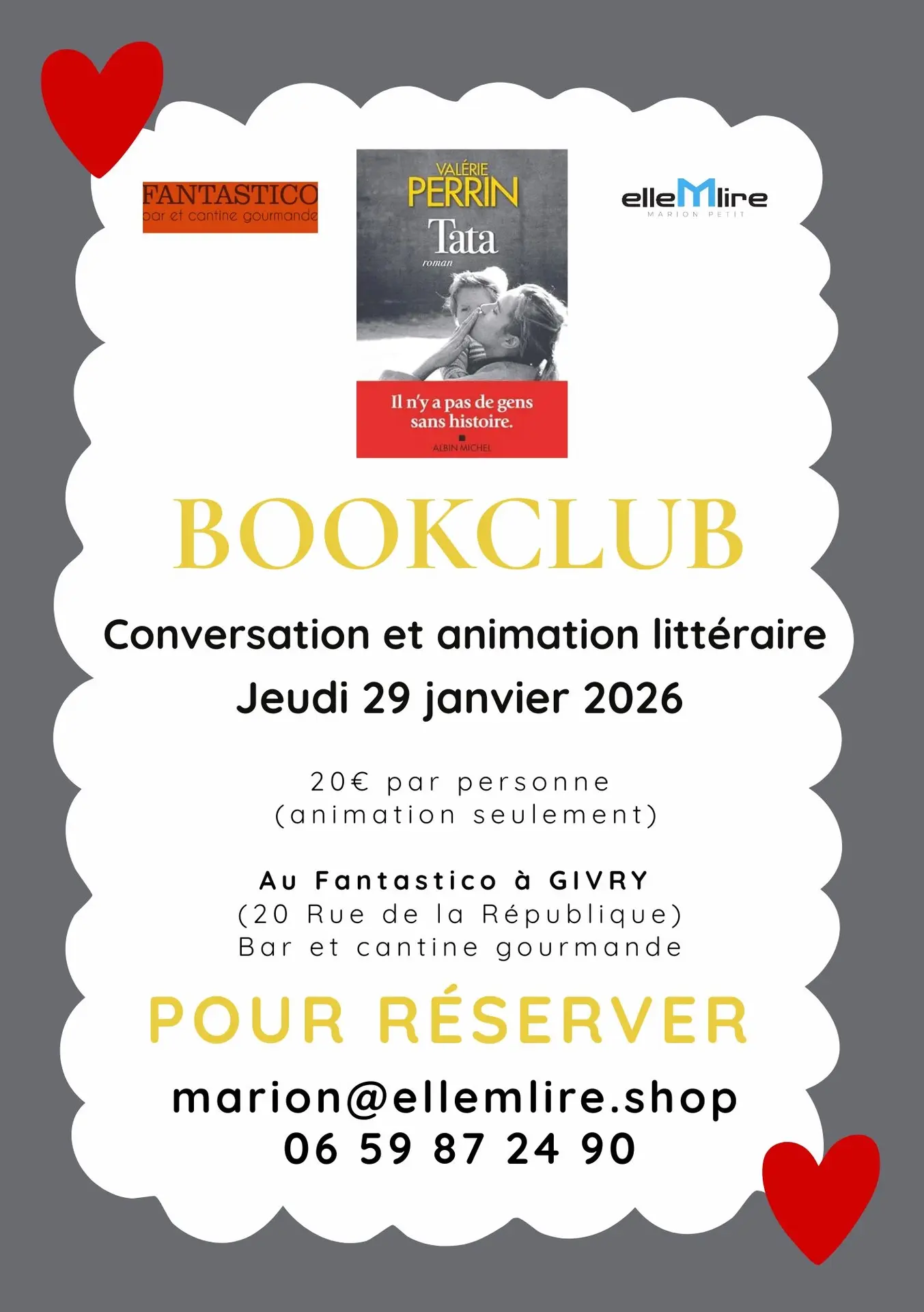 Affiches A5 Elle M lire - BOOKCLUB TATA