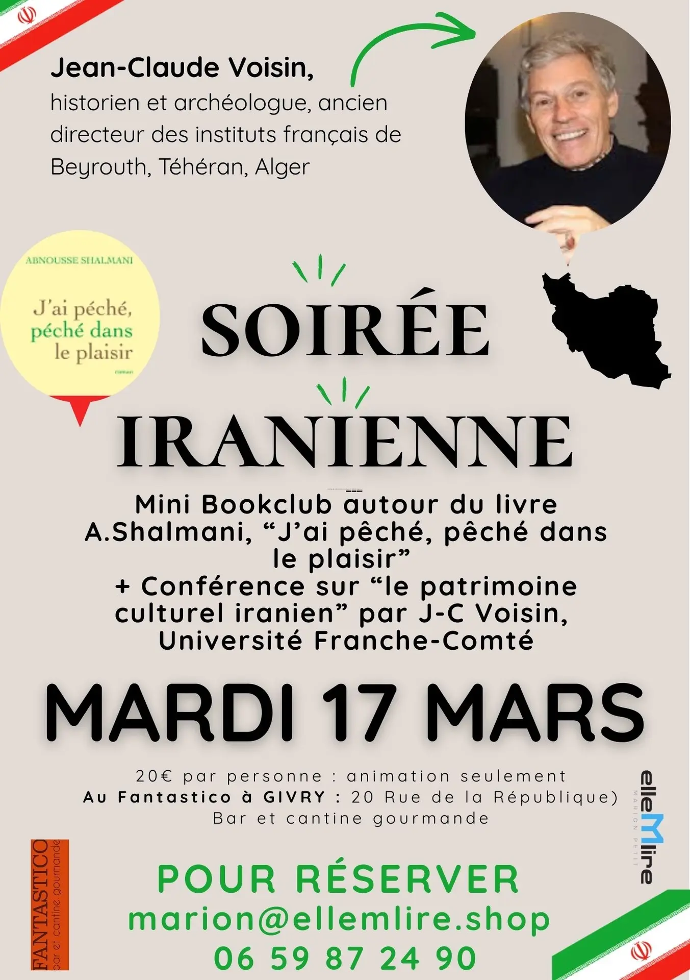 Soirée iranienne Elle M Lire