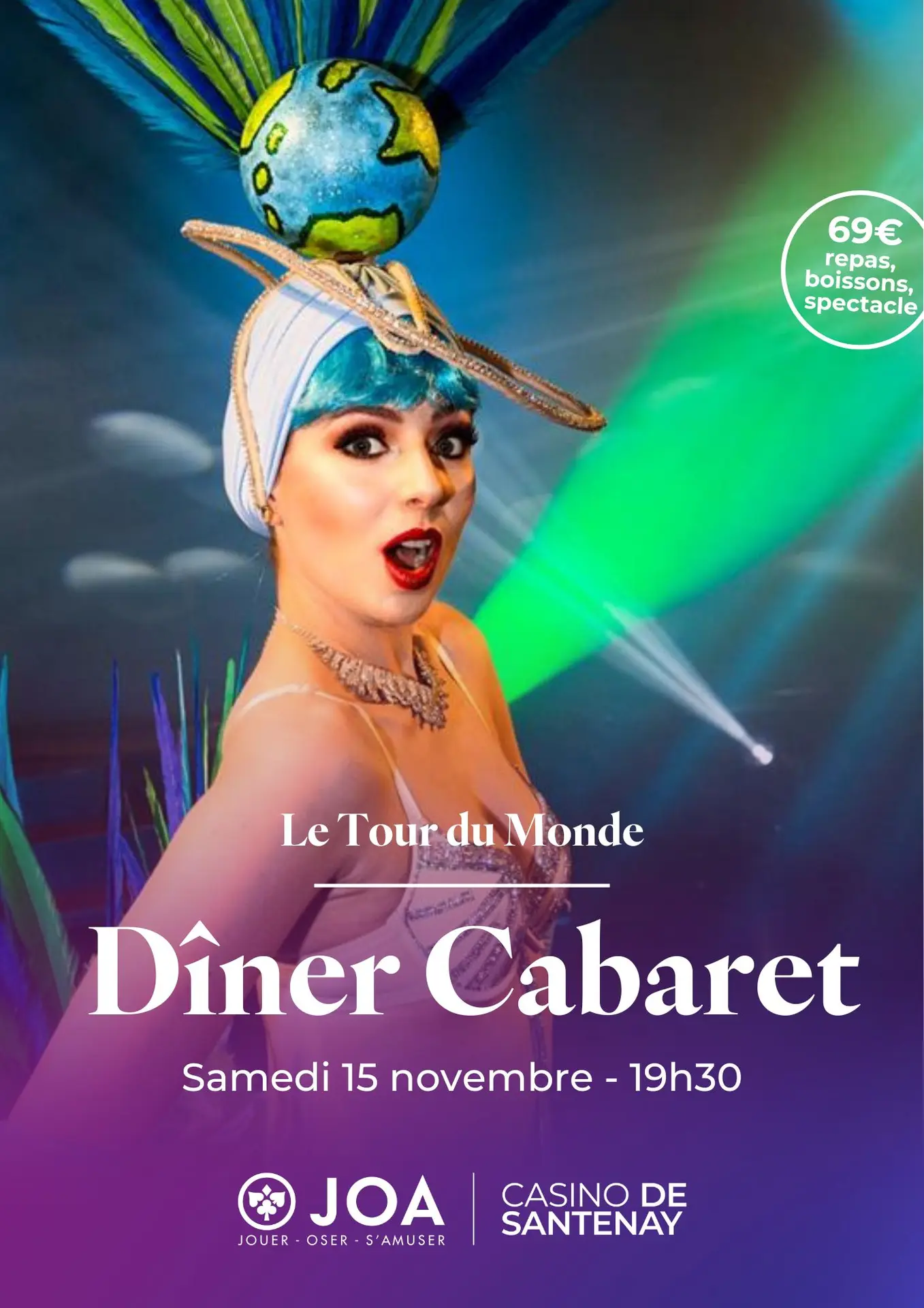 Dîner Cabaret Casino JOA de Santenay