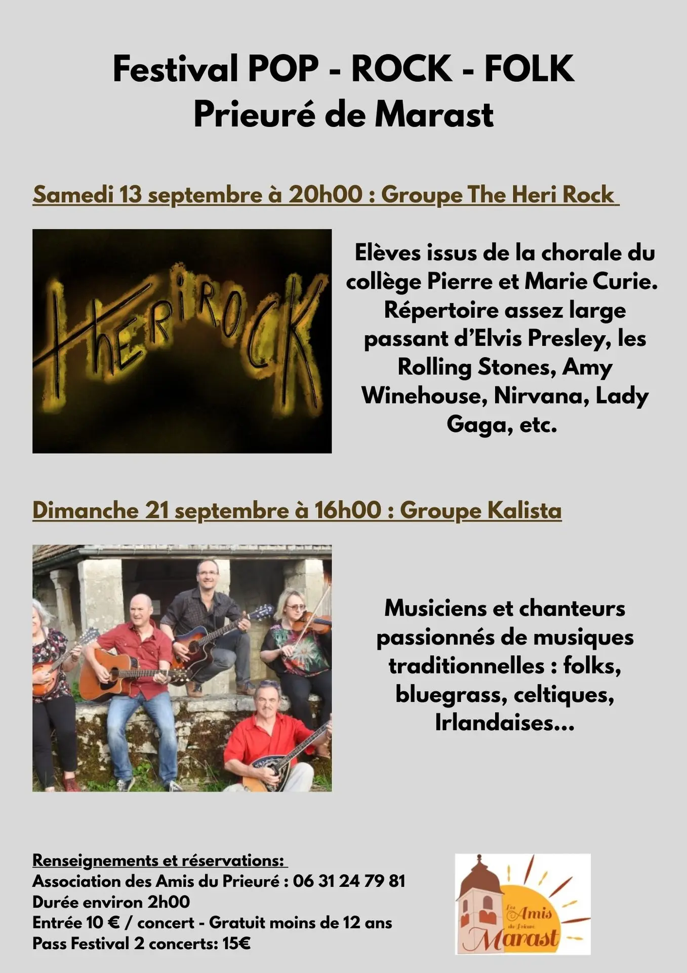 Festival POP - ROCK - FOLK Prieuré de marast - 1