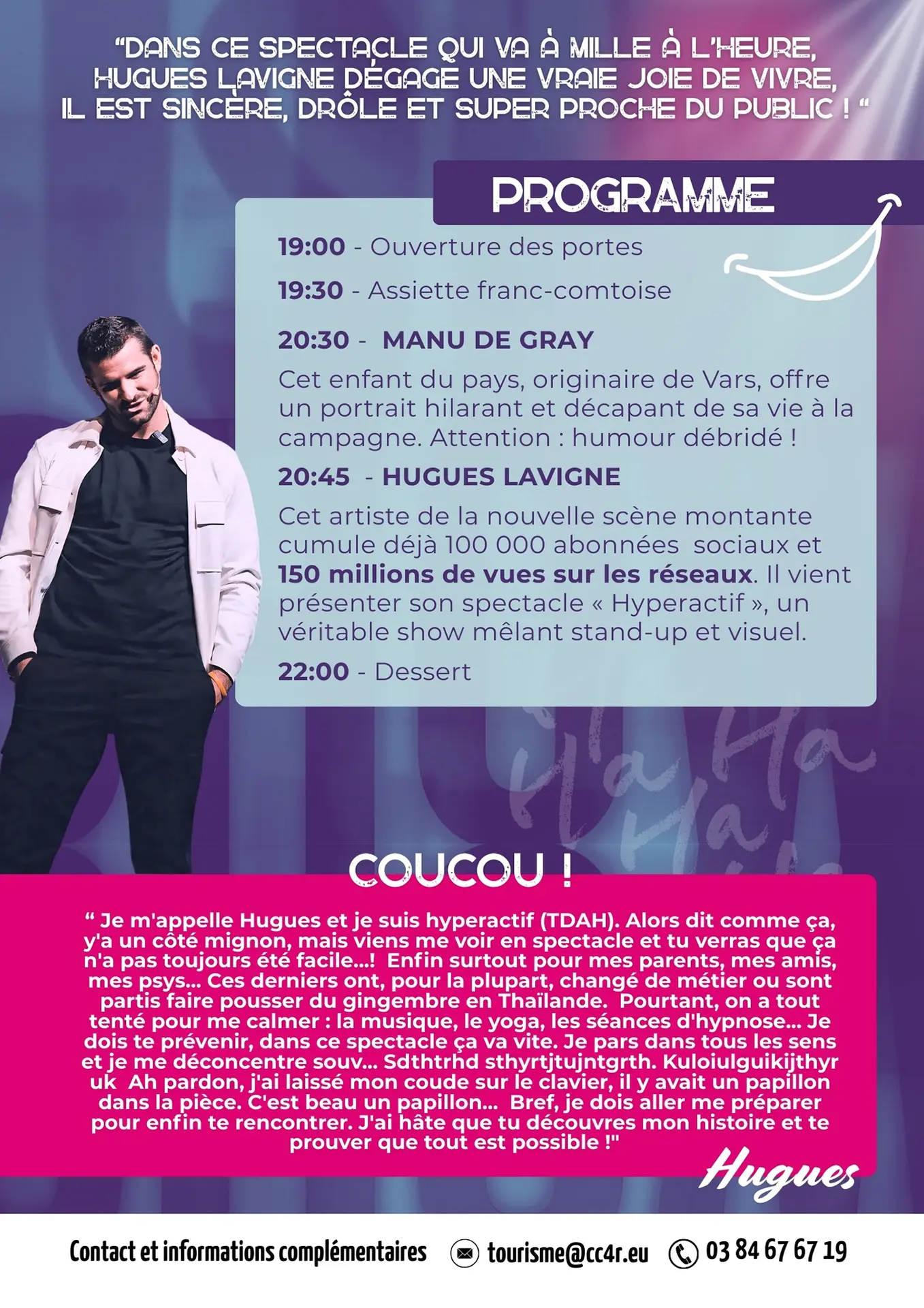 Affiche Hughes Lavigne Ô Complexe Francourt