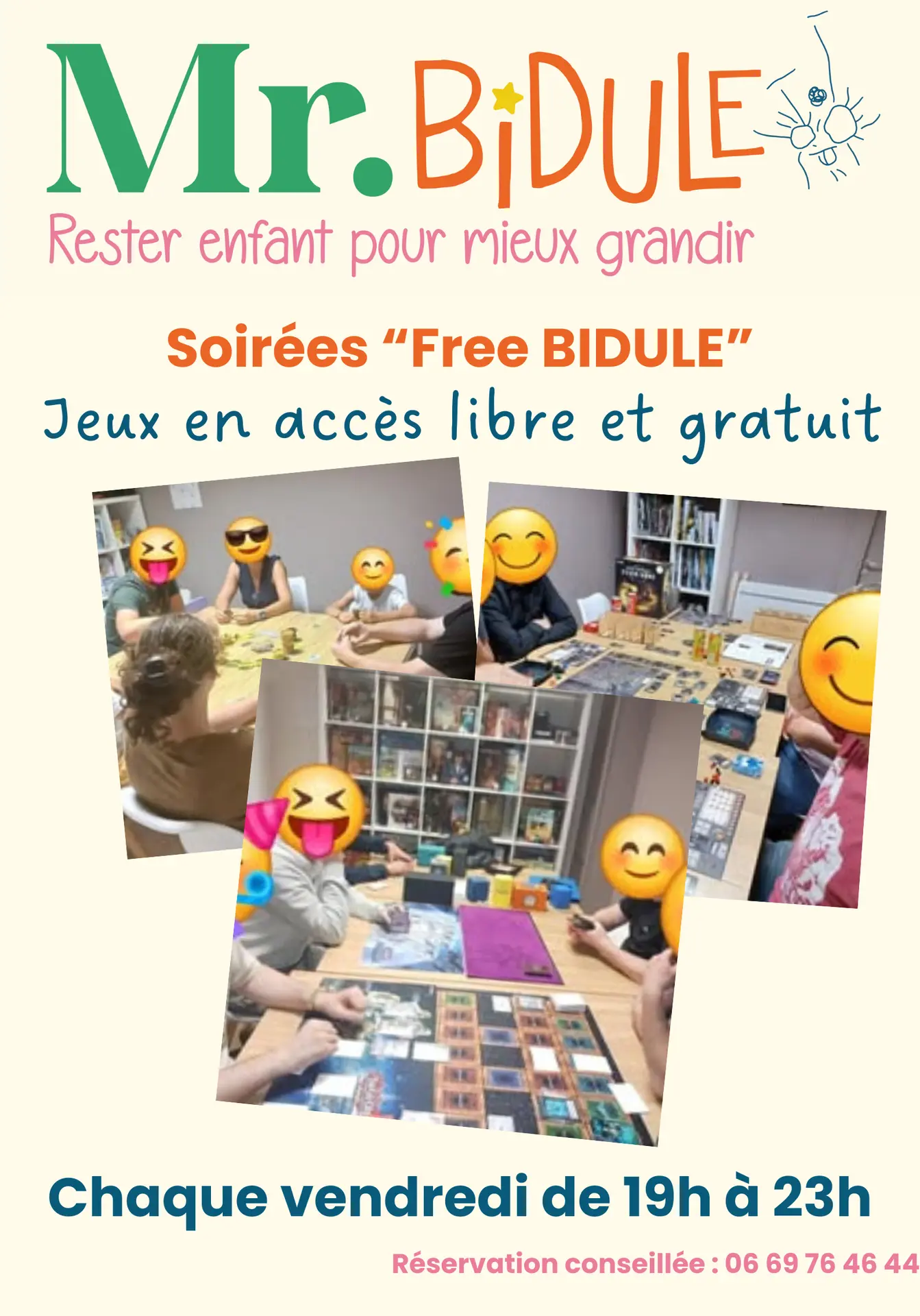 Ici on joue !!! - Soirées Free BIDULE