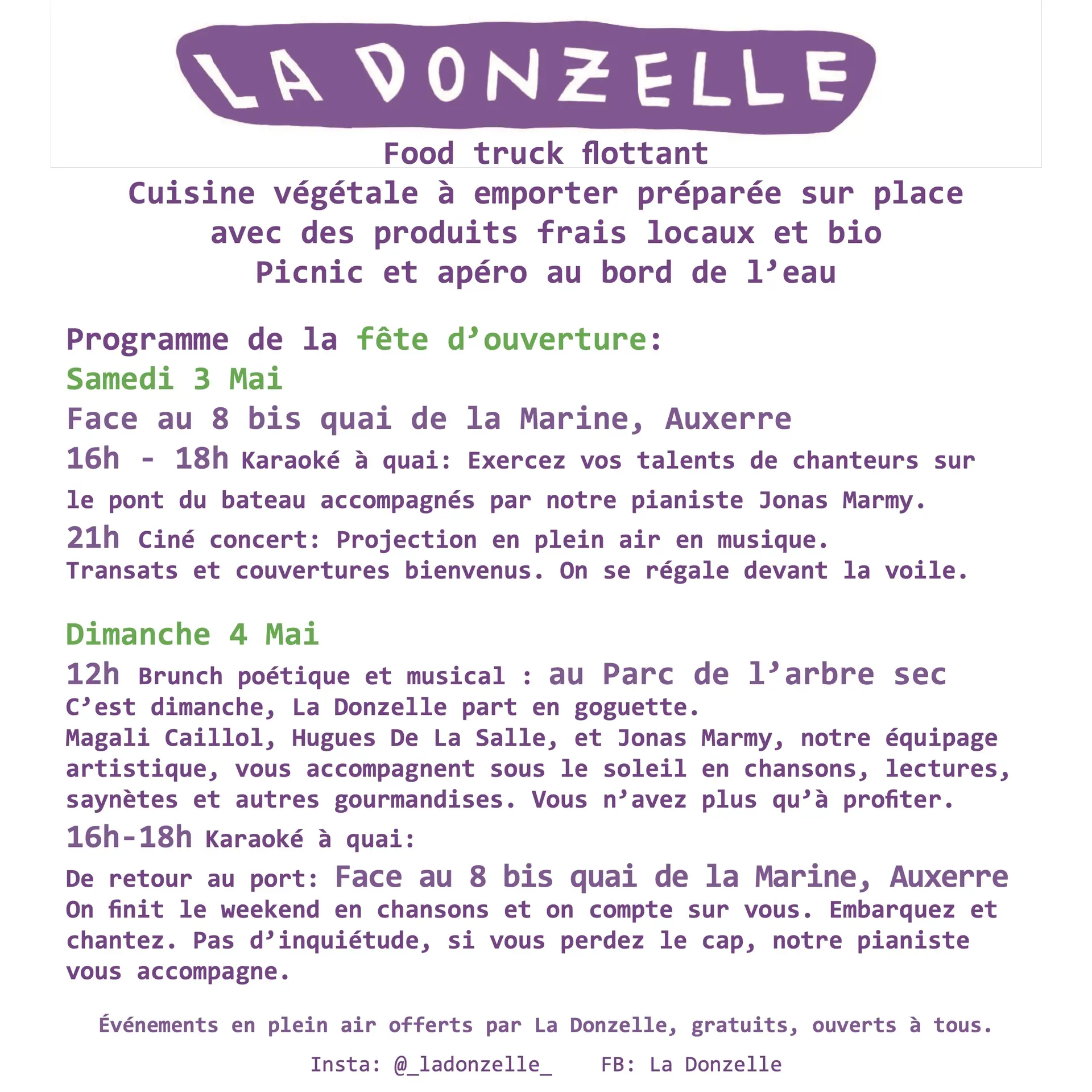 La Donzelle - Programme fête d'ouverture - copie 2