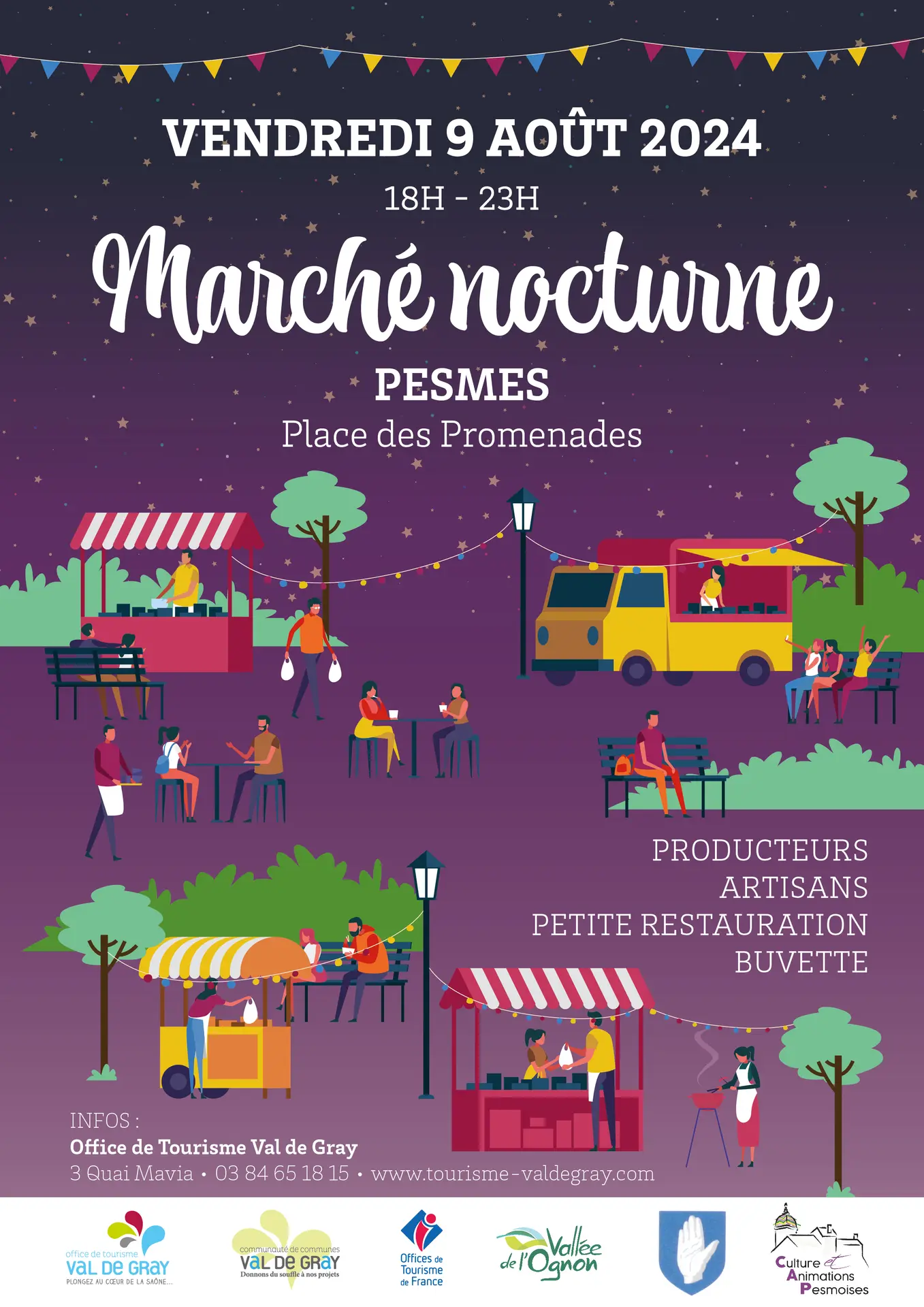 MARCHE NOCTURNE 24 - affiche Pesmes