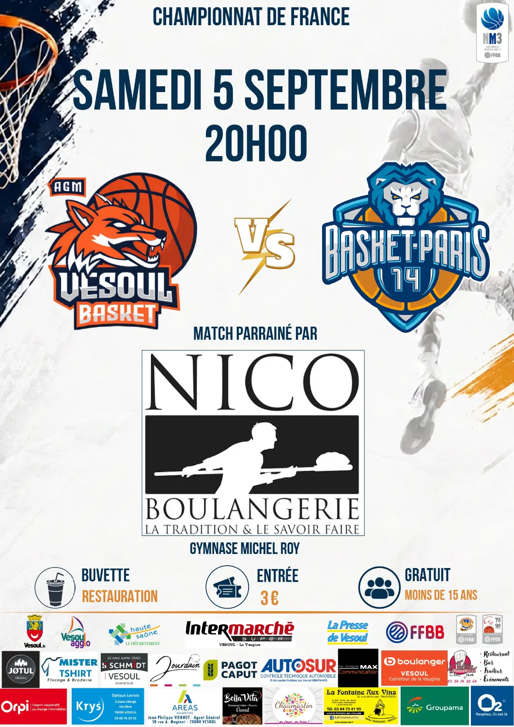 Match Basket 5 sept Vesoul