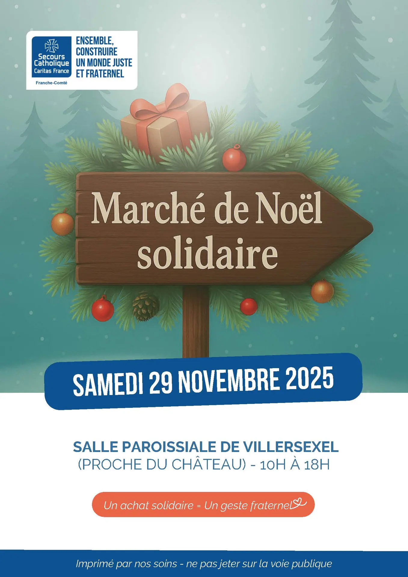 Marché de Noel solidaire VILLERSEXEL 29 novembre