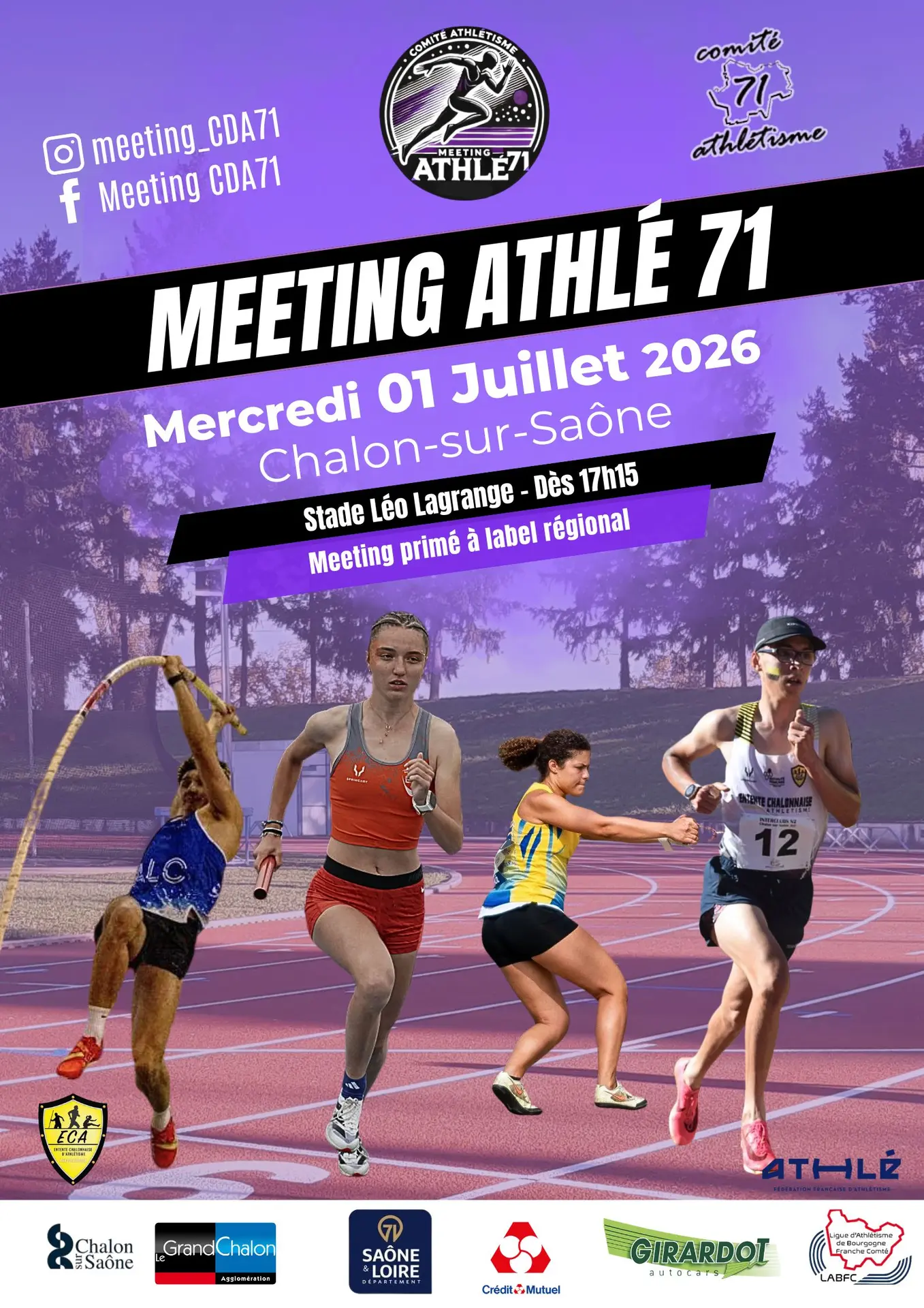 Affiche Meeting Athlé 71