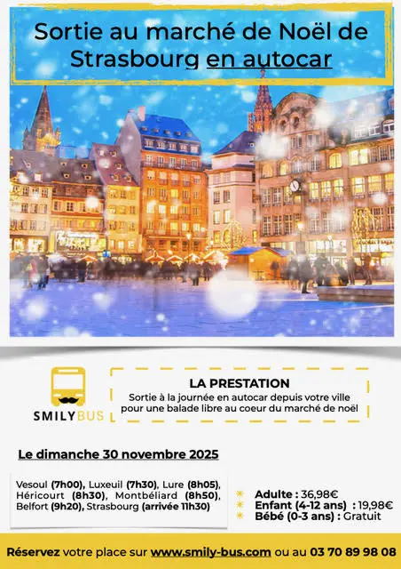 Sortie au marché de Noël de Strasbourg en Autocar