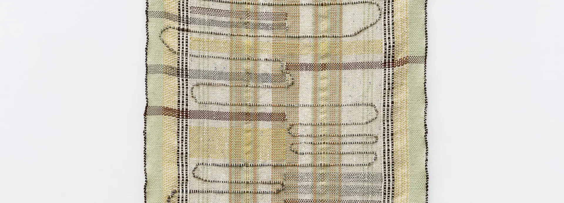 Mathilde Besson, Tissage structurel 25-02, 2025, 65 x 150 cm, fils.