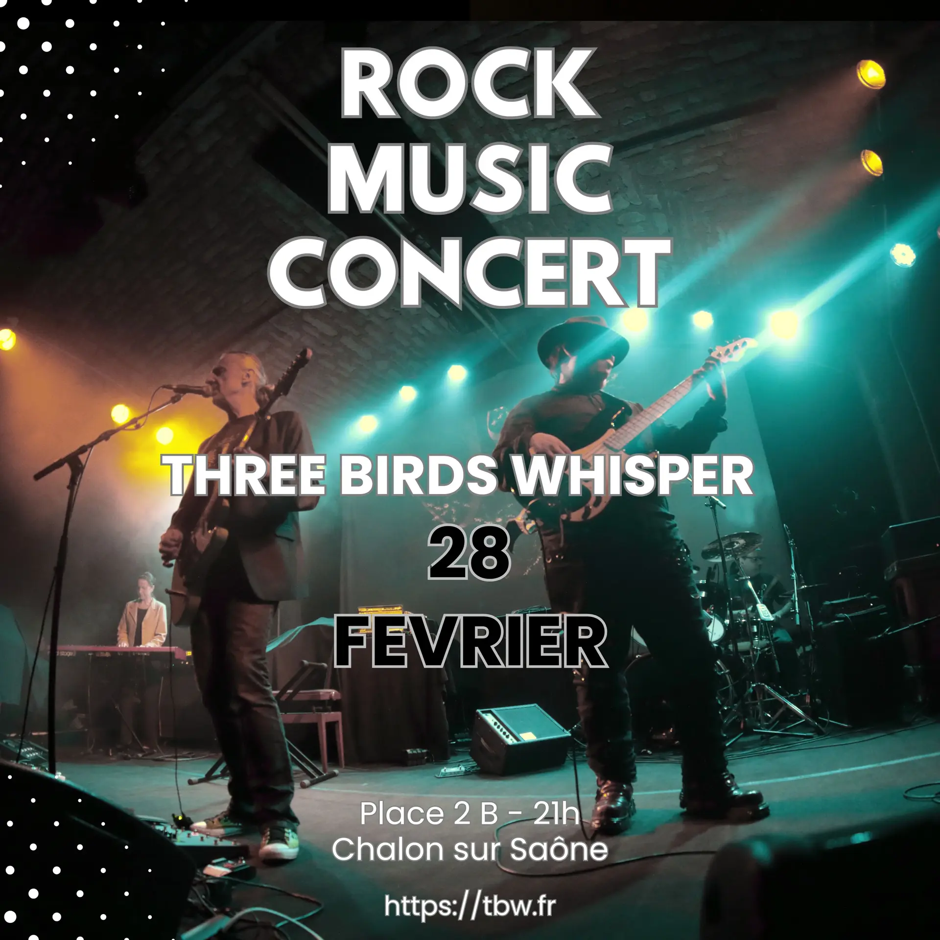 Black White Modern live music Instagram Post - 1