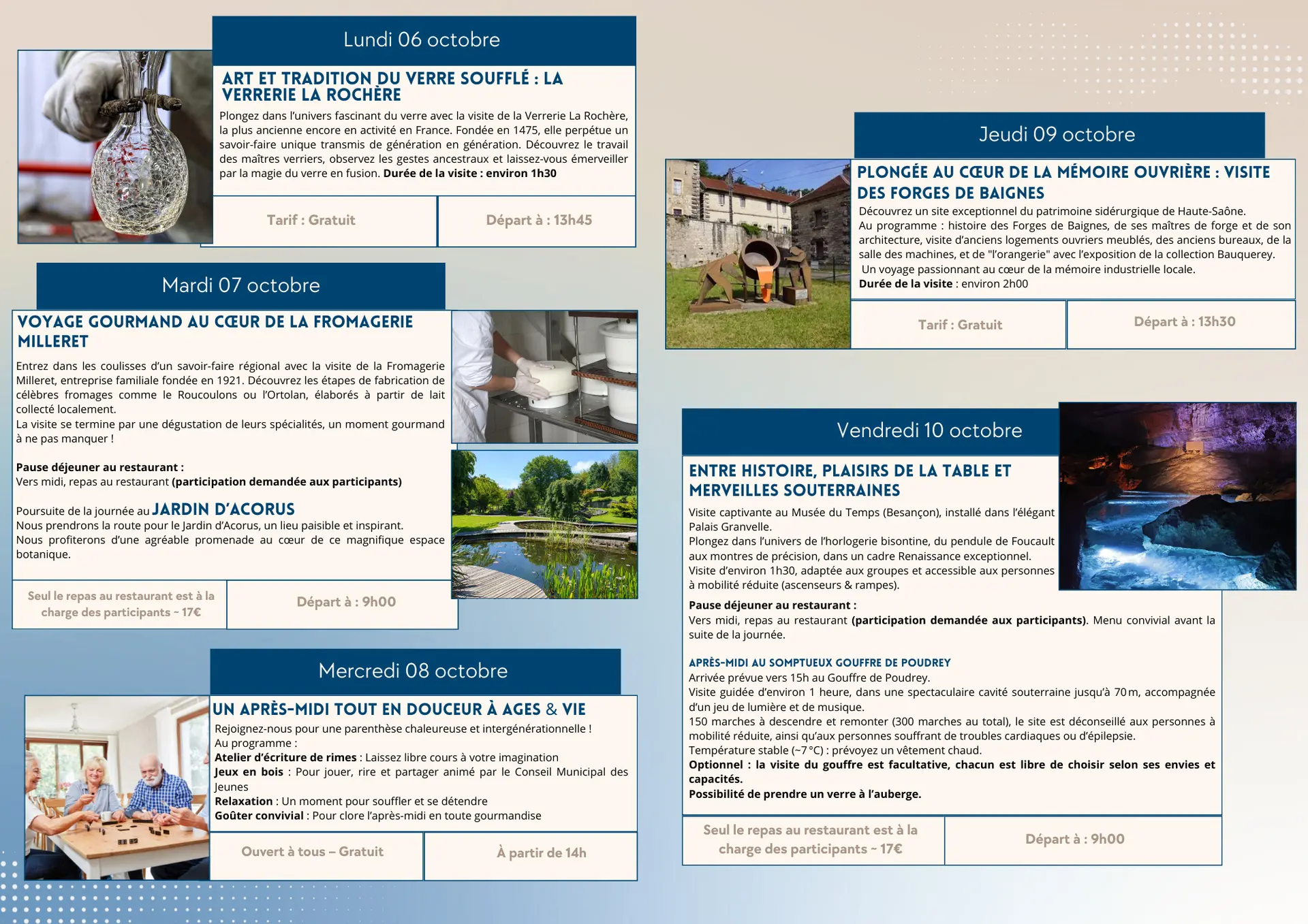 Programme semaine bleue