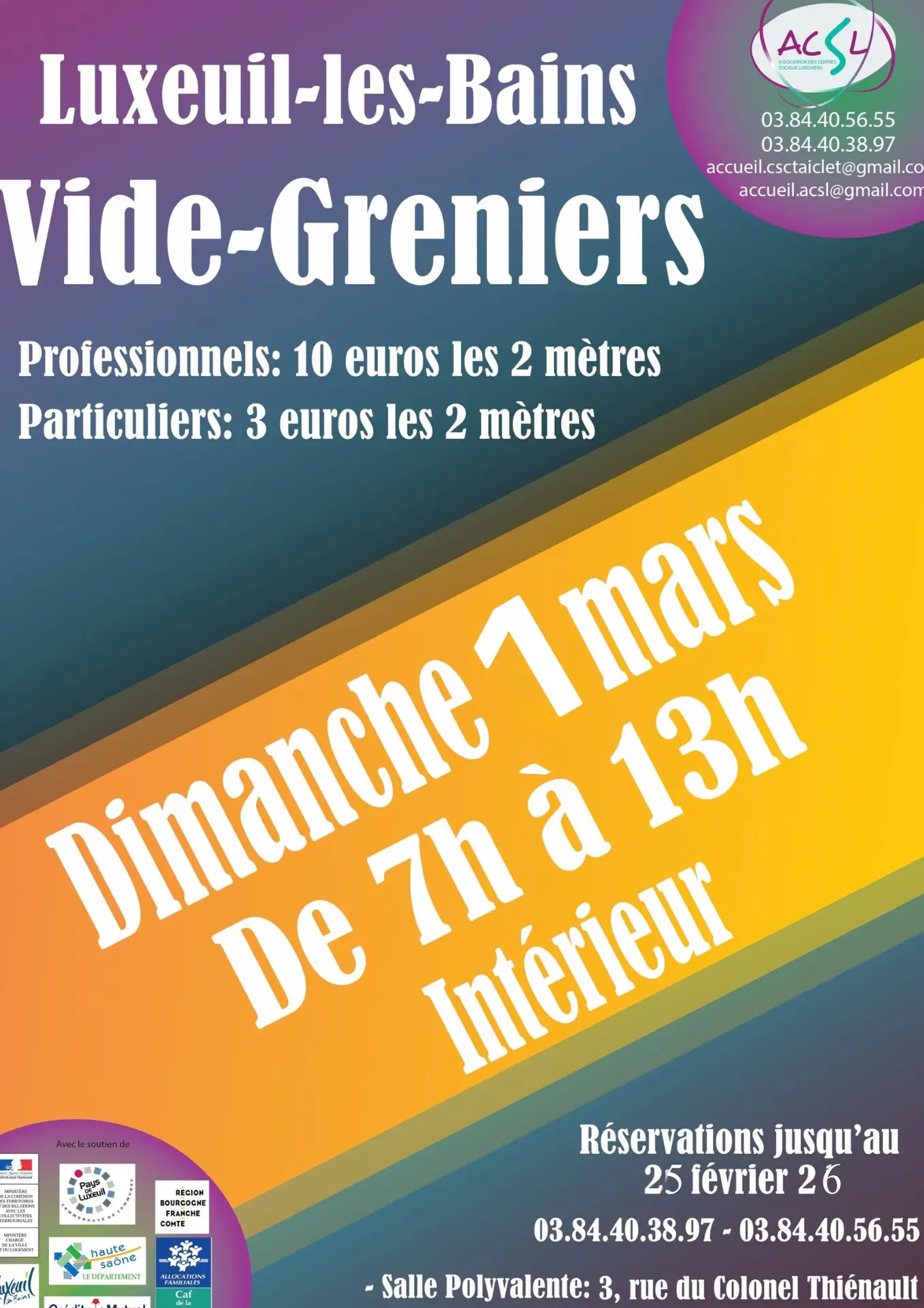 Traditionnel Vide-Greniers de l'ACSL