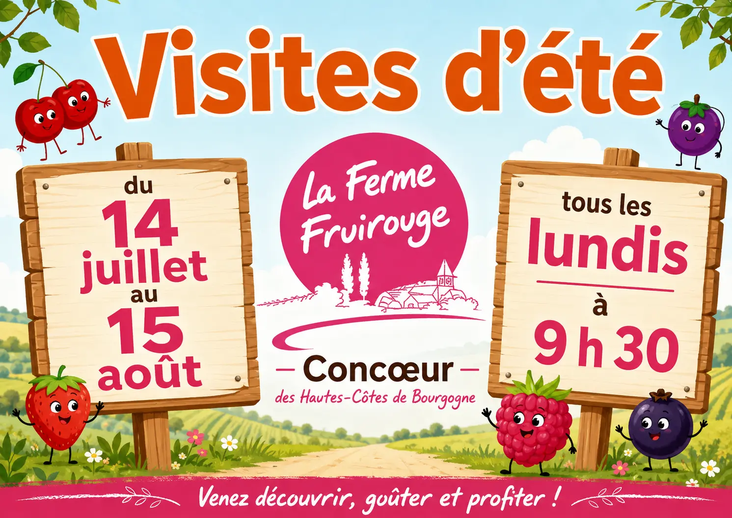 Visites d'été à la ferme Fruirouge
