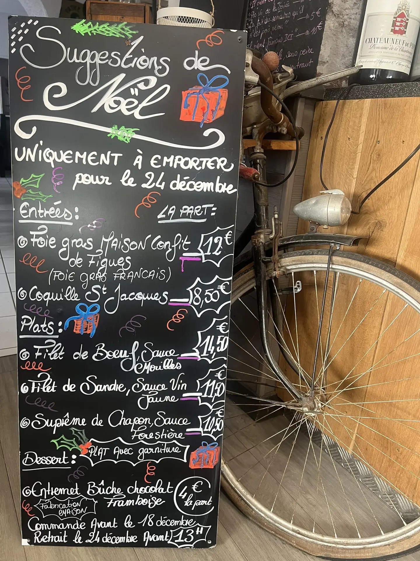 carte traiteur 24 déc