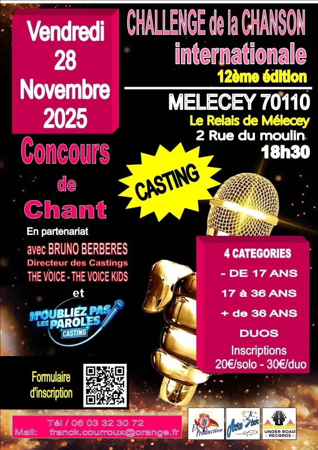 challenge chanson MELECEY 28 novembre