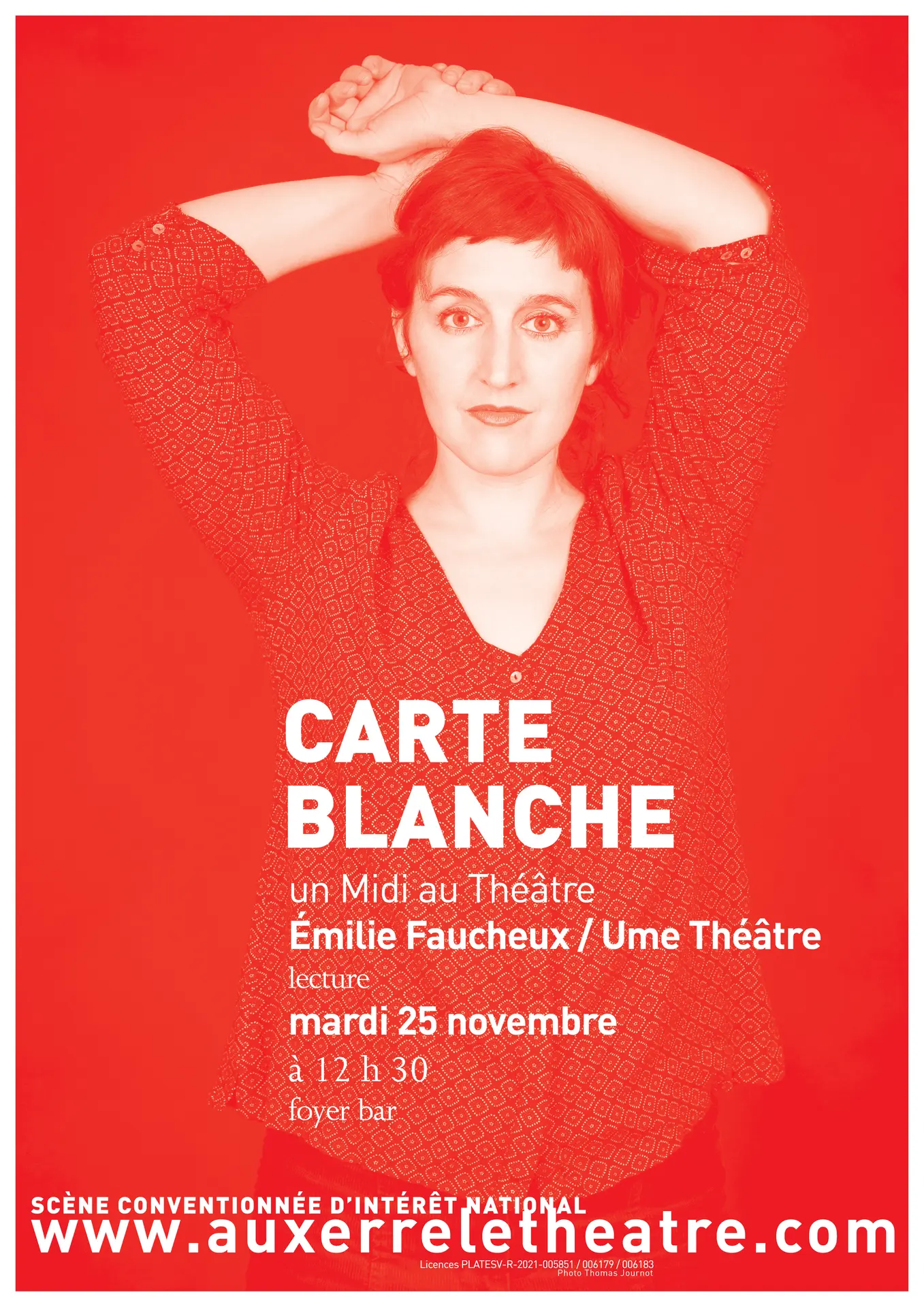 affiche A3 Carte blanche Emilie Faucheux
