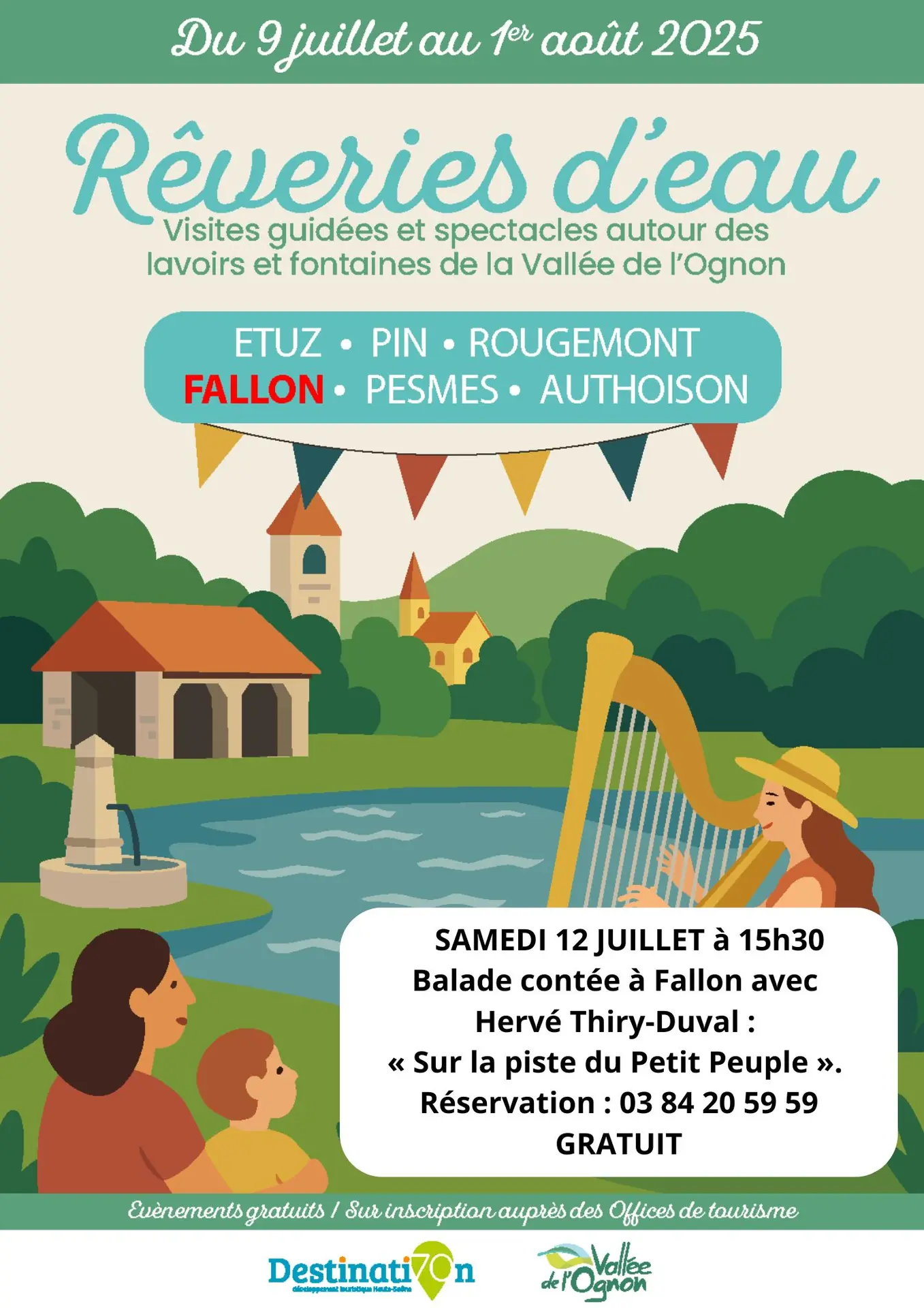 SAMEDI 12 JUILLET 15h30 Balade contée à Fallon Les Singuliers ~ Hervé Thiry-Duval : conte « Sur la piste du Petit Peuple ». Réservation : 03 84 20 59 59 - 1