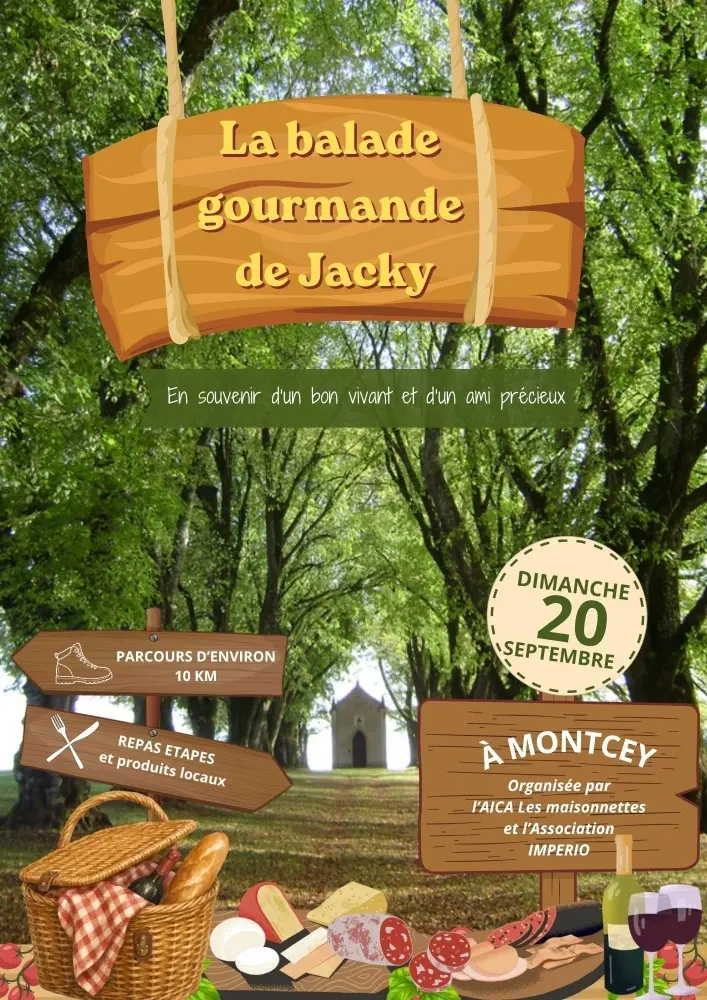 affiche balade gourmande Montcey