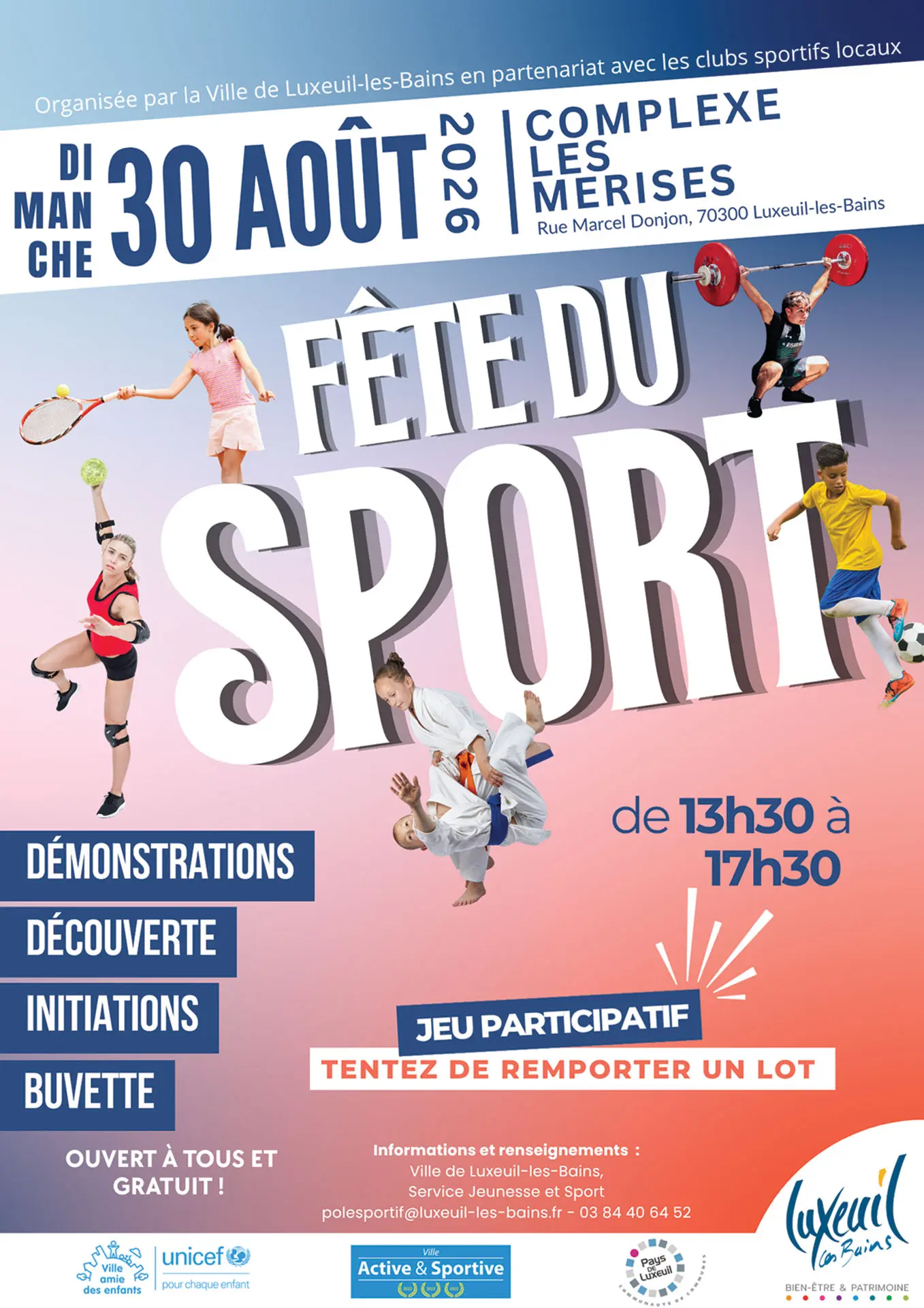 affiche fete du sport 30 aout