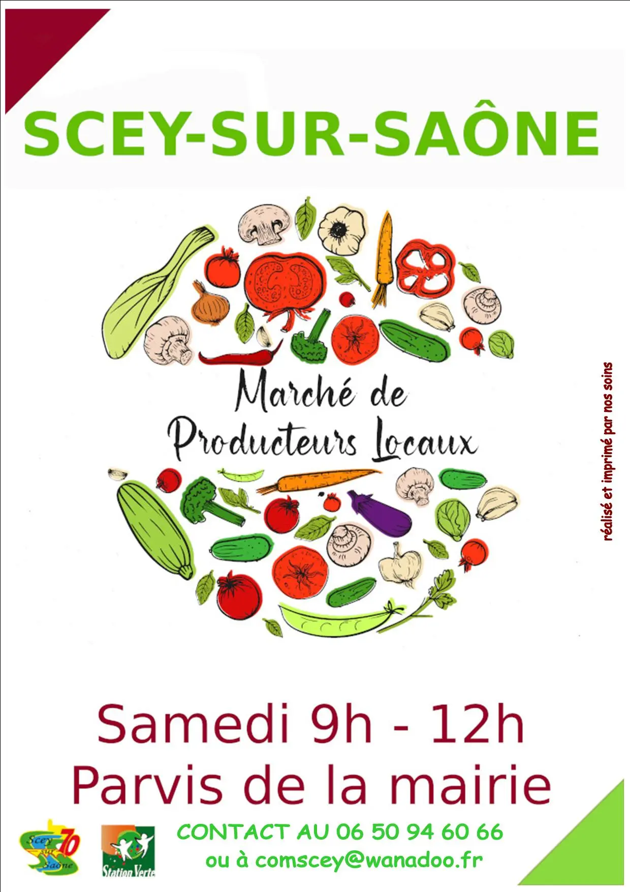 affiche marché SSS avec contact