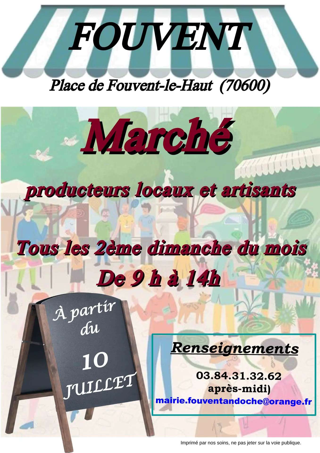 affiche marché mensuel Fouvent