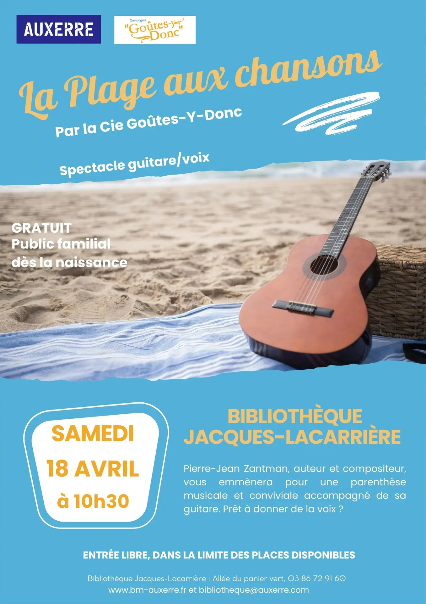 affiche plage chanson