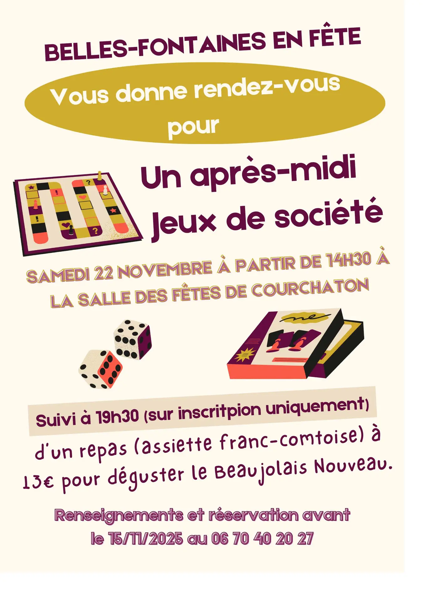 après midi jeux COURCHATON 22 novembre