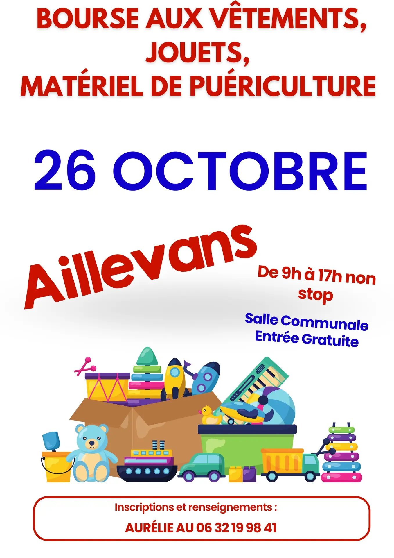 bourse aux vetements AILLEVANS 26 octobre