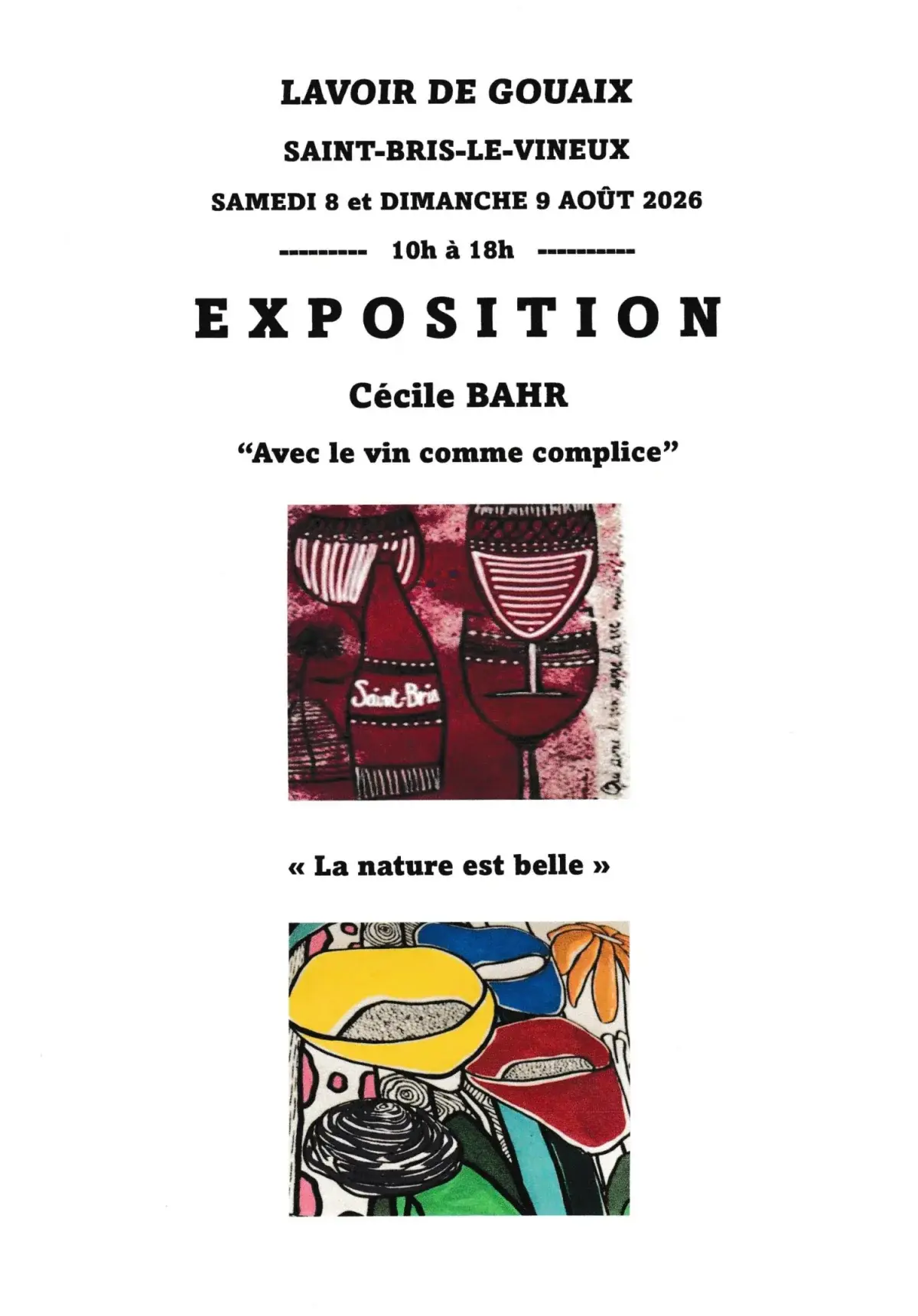 exposition-cecile-bahr-lavoir-de-gouaix-saint-bris-le-vineux-8-et-9-aout-2026