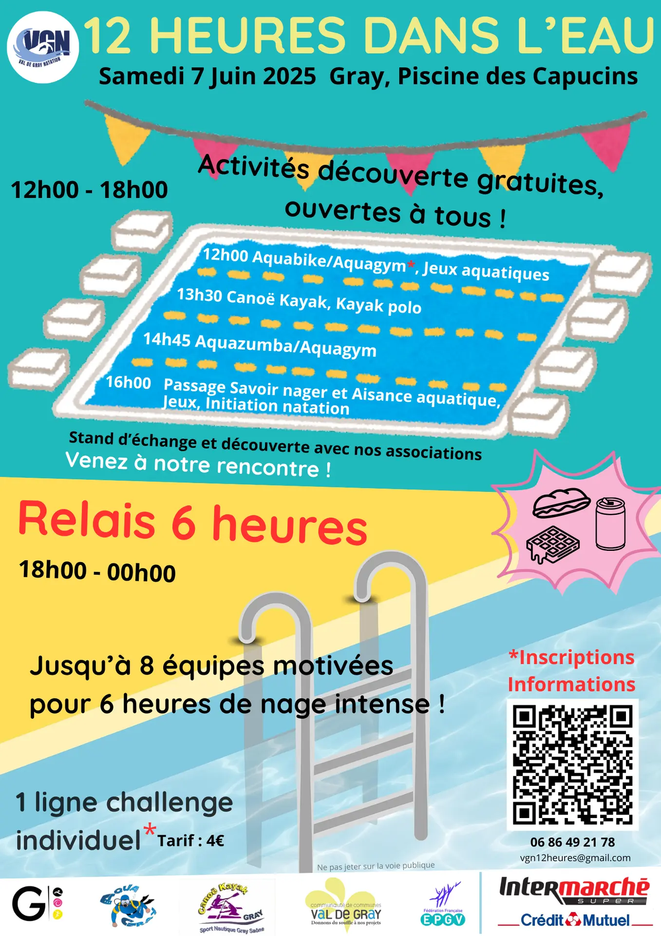 12 heures dans l'eau