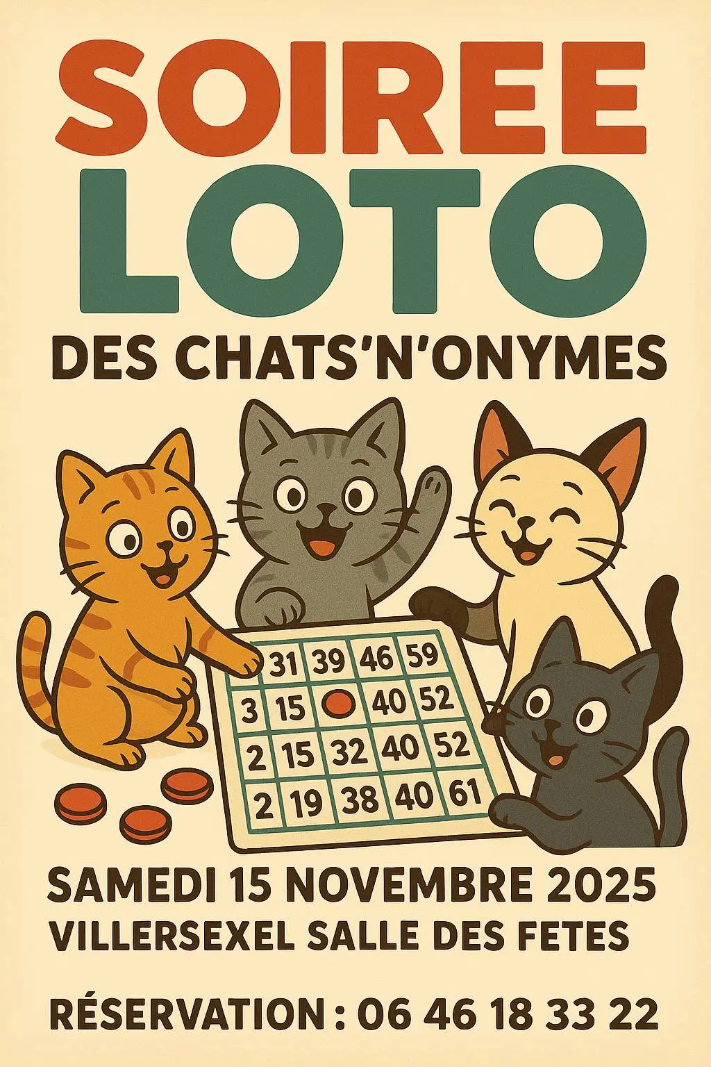 loto 15 novembre CHATNONYMES Villersexel