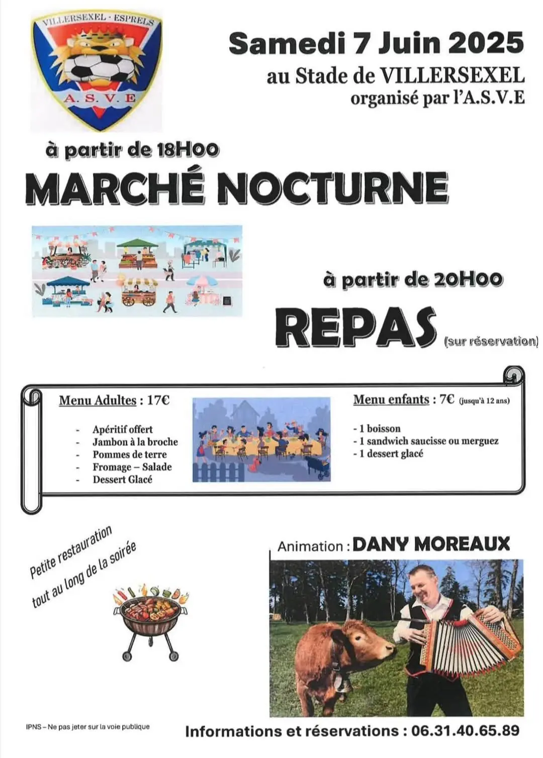 marché nocturne et repas 07 juin VILLERSEXEL