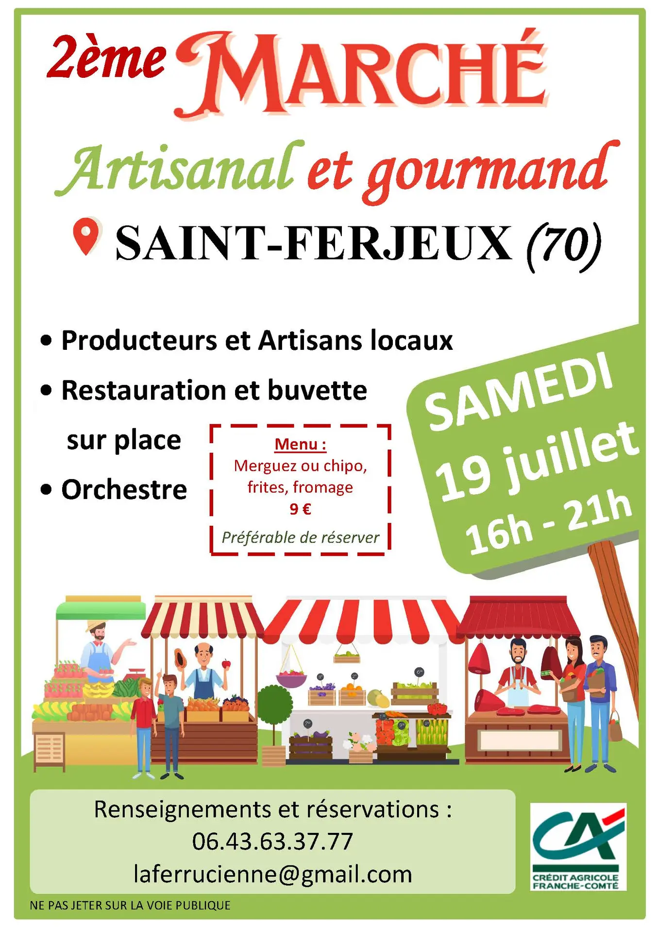 marché artisanal ST FERJEUX 19 juillet