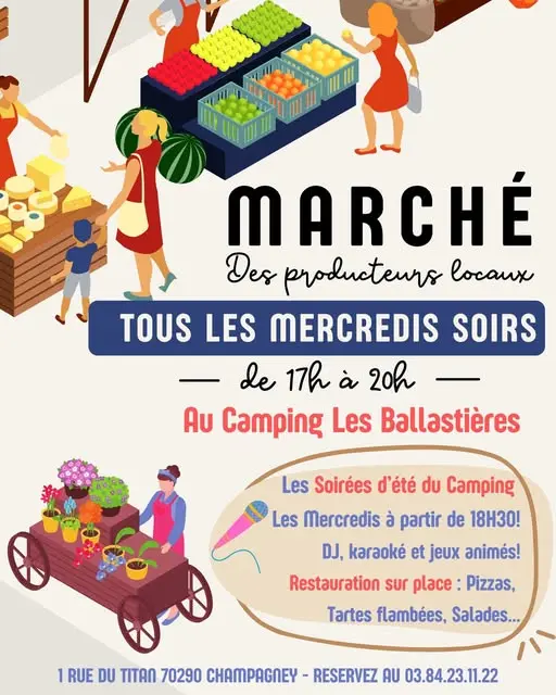 marchés camping été