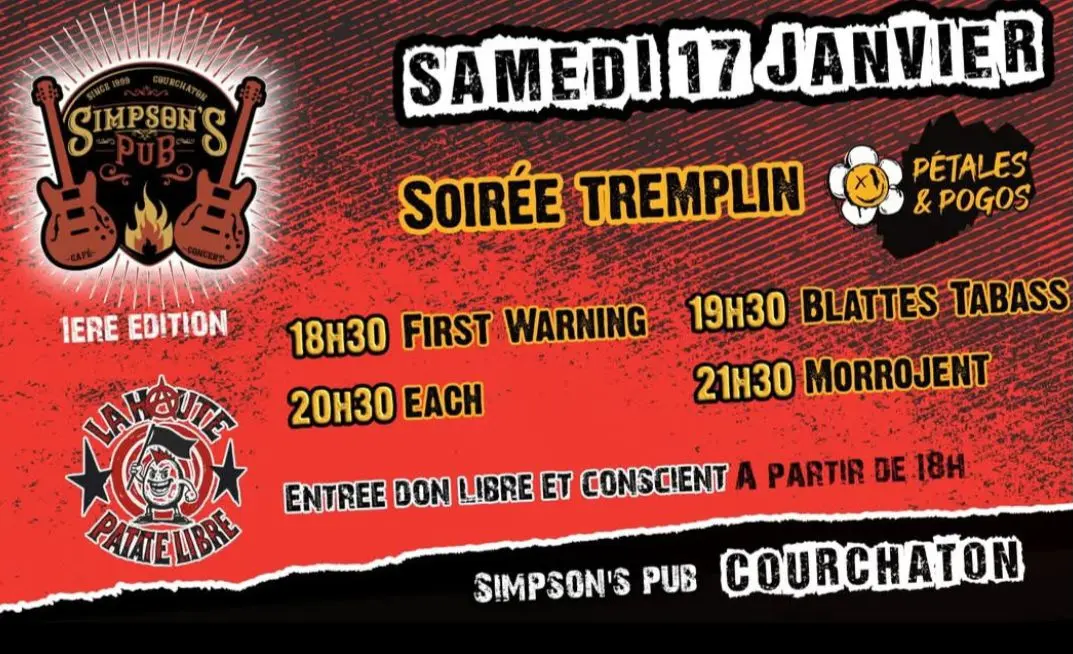 soirée tremplin 17 janvier SIMPSONS PUB