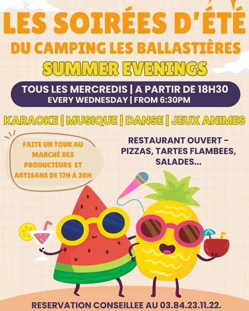 soirées été camping
