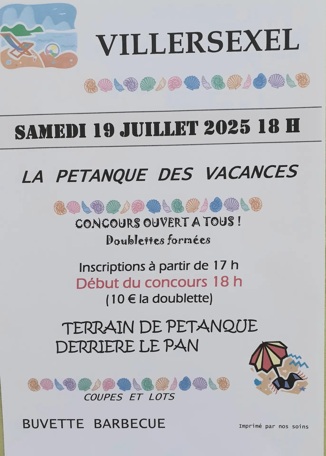 pétanque des vacances VILLERSEXEL 19 JUILLET